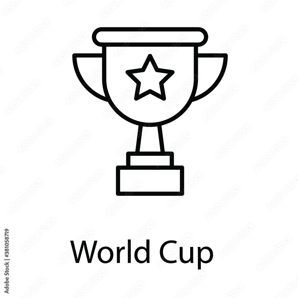 world cup, award trophy vector line icon world cup, award trophy vector line icon