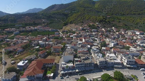 Aerial view of Palea Epidavros village in Greece photo