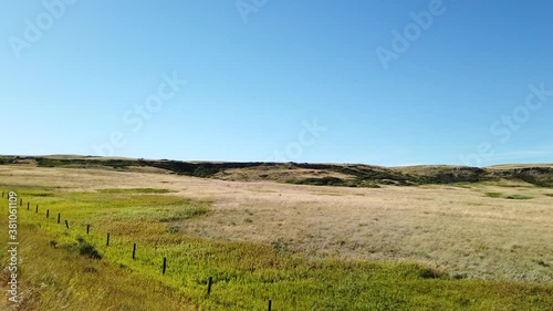 The foothills meet the rocky mountains at the Head-Smashed-in Buffalo jump