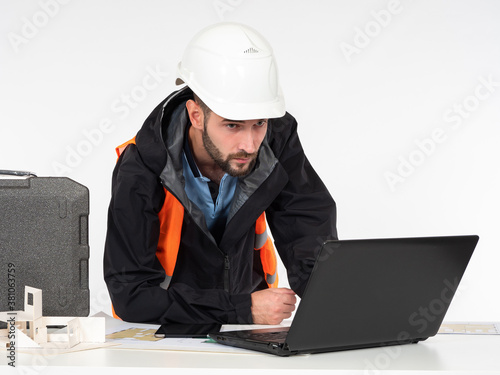 Construction concept on a w...