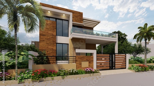 3d Render of a individual house