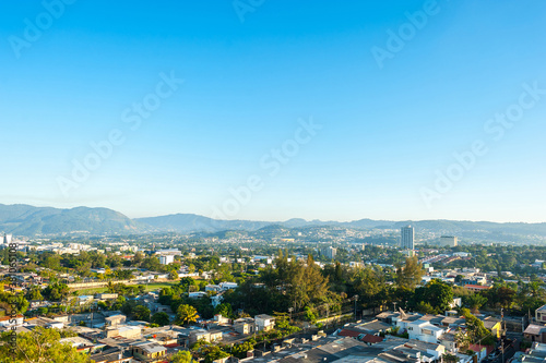 Panoramic of the city of San Salvador in summer days