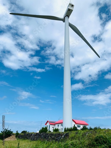 wind power generator, jeju, korea