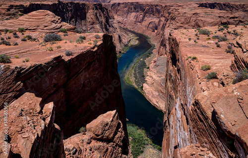 Enjoy freedom and explorer concept. Travel and adventure concept. Colorado River in Grand Canyon.