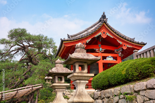 Kiyomizu-dera temple bell tower. Kyoto. Japan
