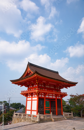 The Nio-mon (Deva Gate) at Kiyomizu-dera Temple. Kyoto. Japan