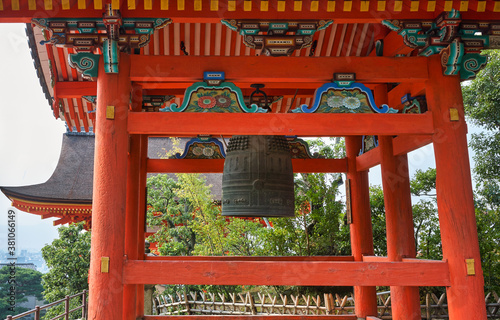 Kiyomizu-dera temple bell tower. Kyoto. Japan photo