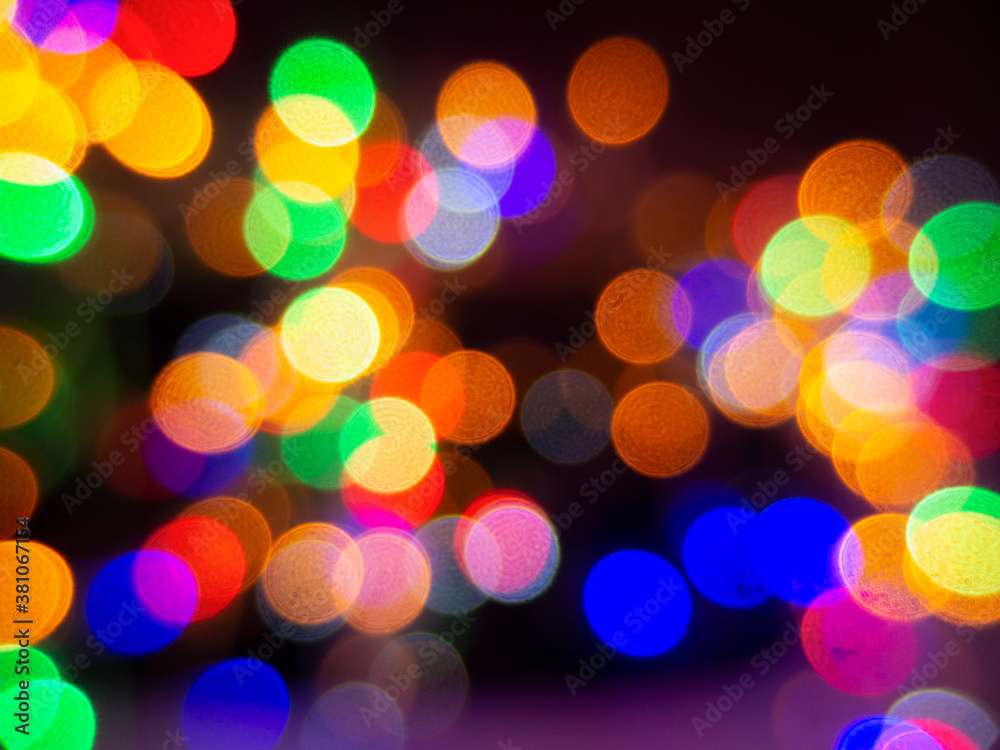 The bokeh background image is shining in the night and many colorful. The bokeh background image is shining in the night and many colorful.