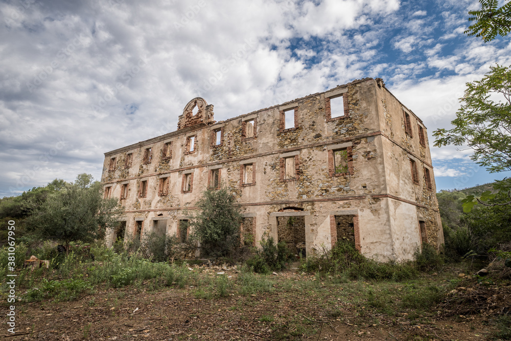 Abandoned building at Argentella in Corsica