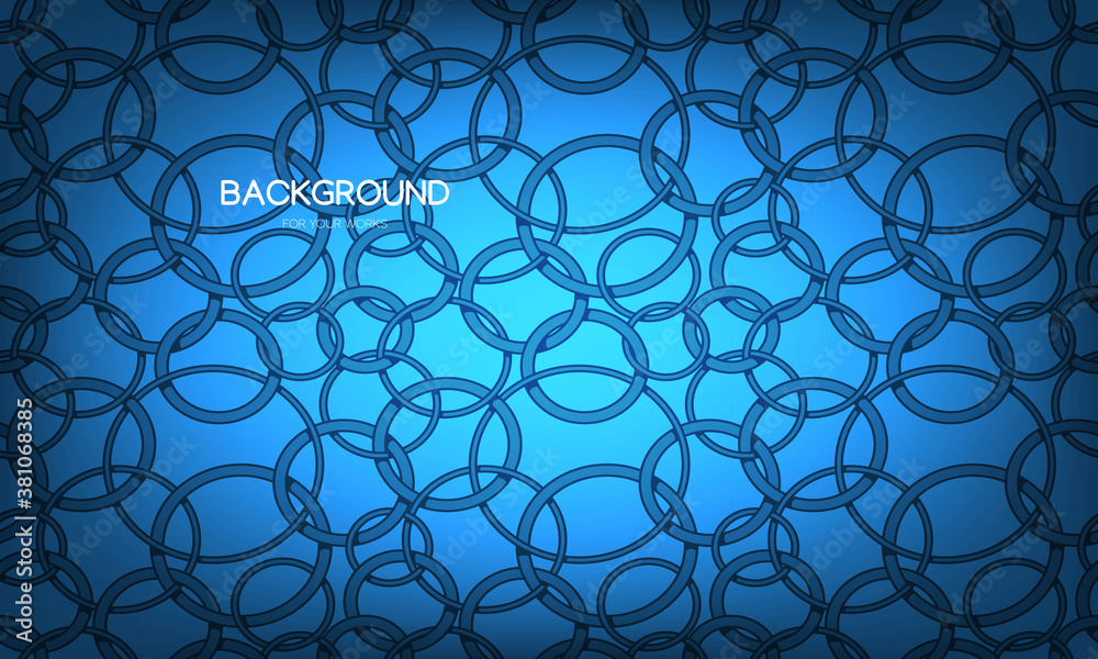 Fototapeta premium Blue background with wrought patterns. For use in all types of design work.