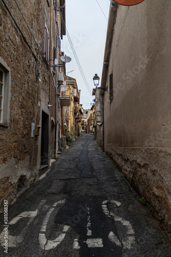 architecture of alleys and buildings in the town of Nepi