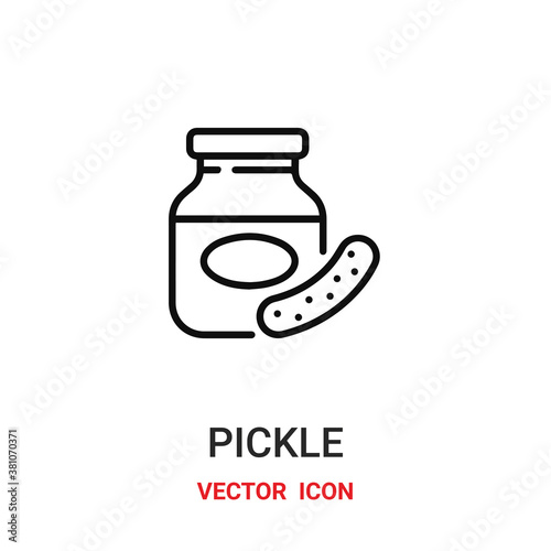 Pickle vector icon. Modern, simple flat vector illustration for website or mobile app. Pickle cucumber symbol, logo illustration. Pixel perfect vector graphics	