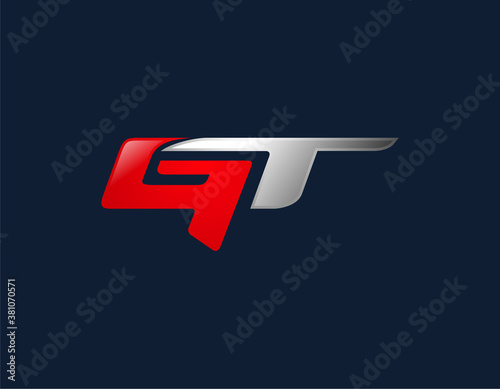 Creative letter G and T logo design illustration