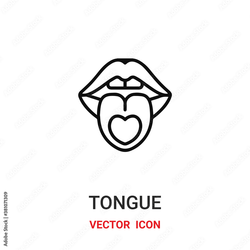 tongue icon vector symbol. tongue symbol icon vector for your design ...