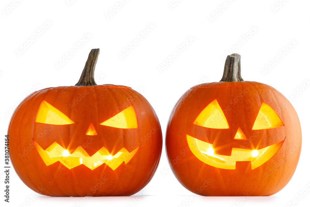 Halloween Pumpkins on white Halloween Pumpkins on white