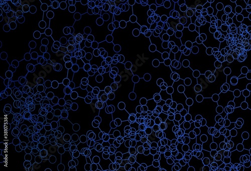 Dark BLUE vector texture with artificial intelligence concept.