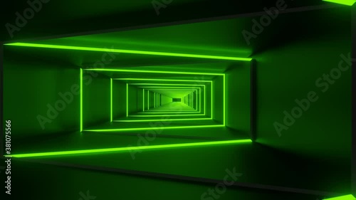 Abstract neon background, flight forward through the digital corridor. appearing glowing geometric lines, ultraviolet spectrum., Seamless 4K Video