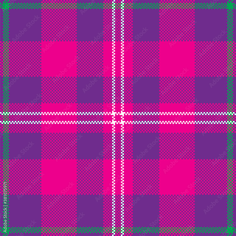 Pixel background vector design. Modern seamless pattern plaid. Square texture fabric. Tartan scottish textile. Beauty color madras ornament. Pixel background vector design. Modern seamless pattern plaid. Square texture fabric. Tartan scottish textile. Beauty color madras ornament.