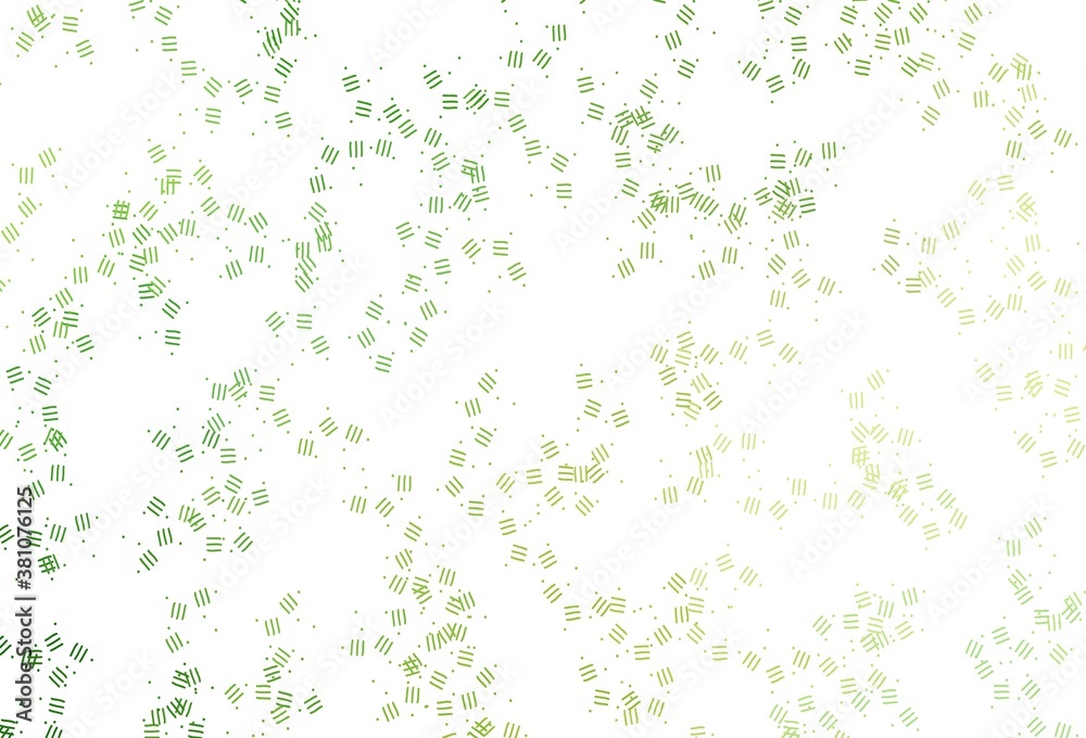 Light Green, Yellow vector pattern with sharp lines, dots. Light Green, Yellow vector pattern with sharp lines, dots.