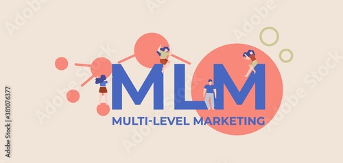 MLM multi level marketing. Business level of profitable trade and successful financial income distribution corporate business protection retail product industrial loans and countering vector crisis.