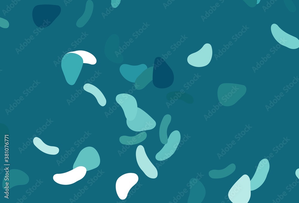 Light BLUE vector background with abstract forms.
