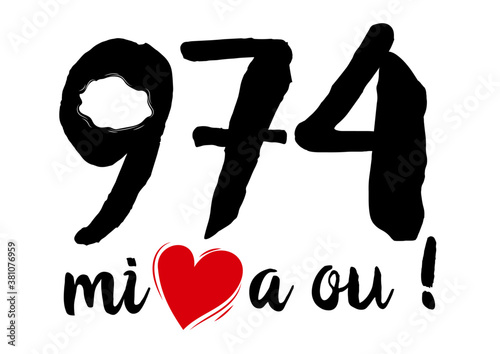 Reunion Island - message of love or support in Creole