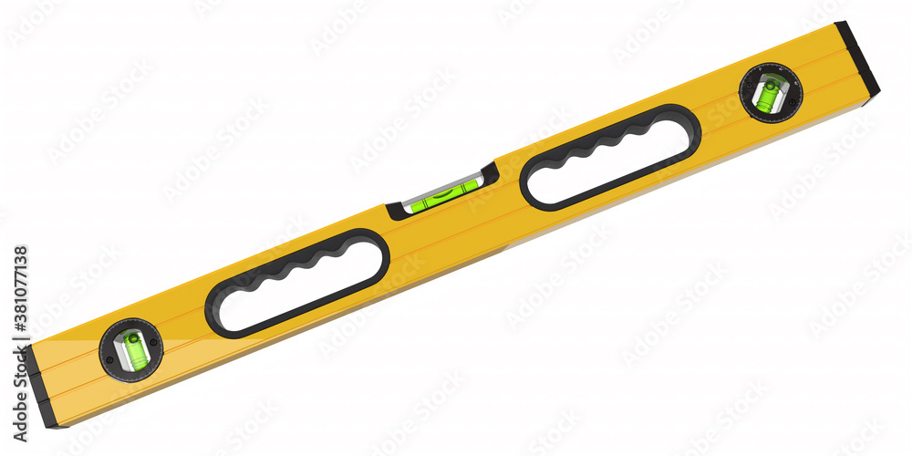 Building spirit level tool isolated on white with clipping path. Building spirit level tool isolated on white with clipping path.