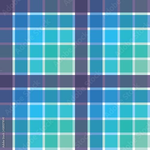 checkered background of stripes in blue, green, turquoise and white