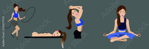 sporty girl and her daytime with sport and relax