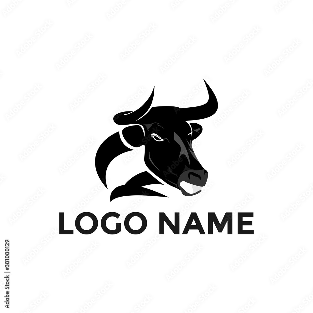 Vector image of an bull design on a white background. Bull Logo, Symbol Vector image of an bull design on a white background. Bull Logo, Symbol