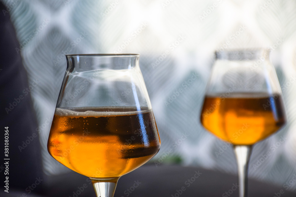Teku glass ready for beer tasting Teku glass ready for beer tasting
