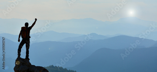 silhouette of a person on a mountain © Silhouette Media