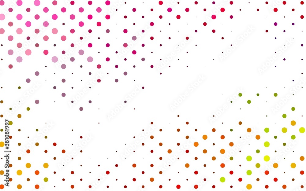 Light Multicolor, Rainbow vector template with circles. Modern abstract illustration with colorful water drops. Pattern for beautiful websites.