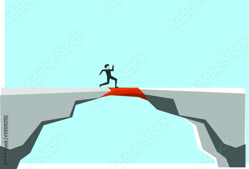 Overcoming obstacle, bridging the gap, business solution, Success, win in business, business, failing overcoming obstacles, falling bridging gaps, failing against the adversity