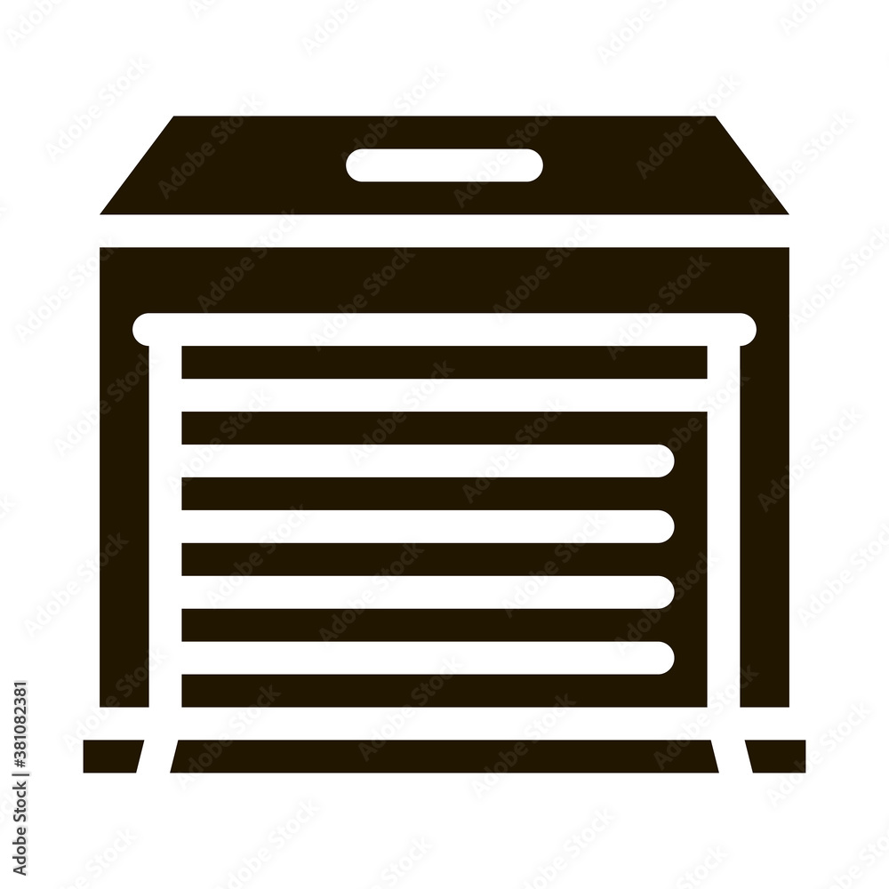 Garage glyph icon vector. Garage Sign. isolated symbol illustration Garage glyph icon vector. Garage Sign. isolated symbol illustration