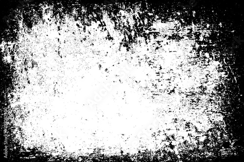 Wallpaper Mural The grunge texture is black and white. Monochrome abstract background. Pattern of scratches, chips, and paint strokes. Black smudges, scuffing, wear and tear Torontodigital.ca