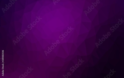 Dark Purple vector triangle mosaic template. Modern geometrical abstract illustration with gradient. The best triangular design for your business.