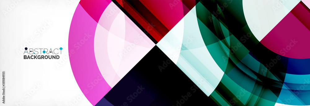 Round shapes, triangles and circles. Modern abstract background Round shapes, triangles and circles. Modern abstract background