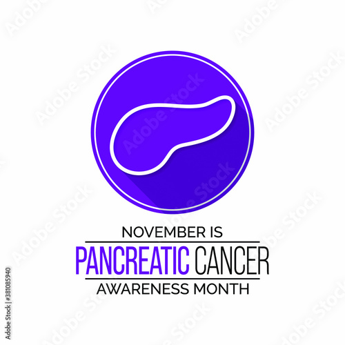 Vector illustration on the theme of Pancreatic Cancer awareness month observed each year during November.