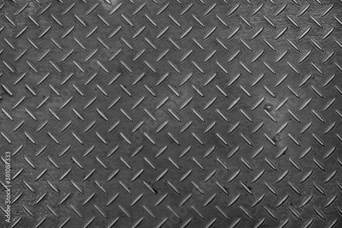 Metal Plate textured with rhombus shapes