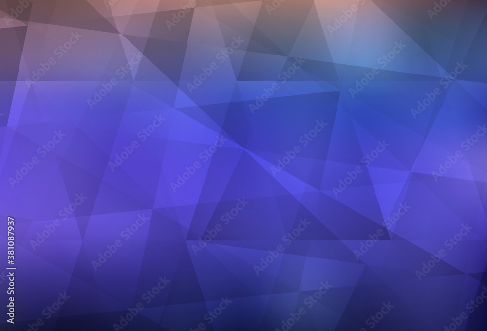 Light Purple vector shining triangular layout. Light Purple vector shining triangular layout.