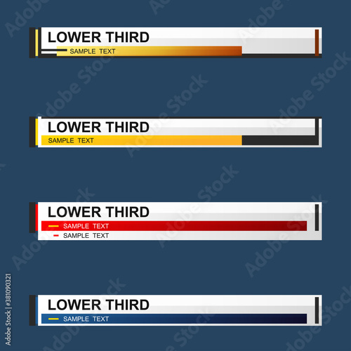 Lower third design template. Vector illustration.