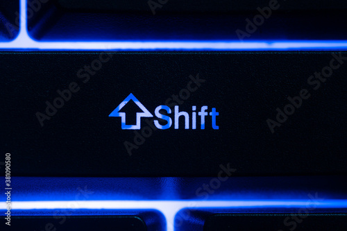 Shift Key Purple Blue Lights