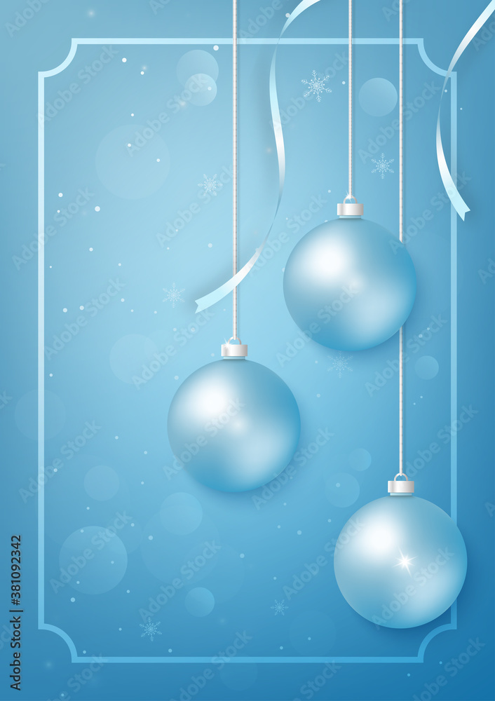 Merry christmas wish and happy new year. Festival celebration poster layout