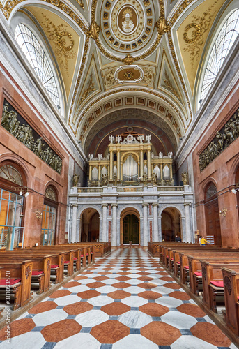 Interior of the Primatial Basilica of the Blessed Virgin Mary Assumed Into Heaven and St Adalbert in Esztergom, Hungary