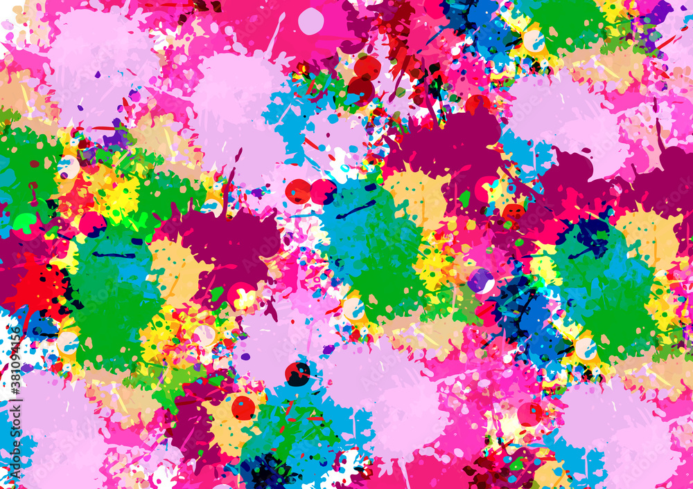 abstract vector splatter multi color design background. illustration vector design