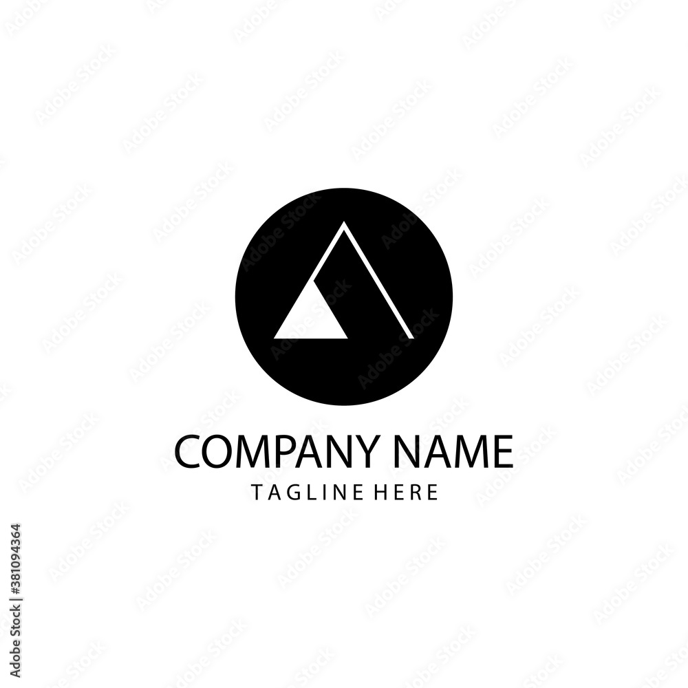 Letter A simple logo design vector illustration template Letter A simple logo design vector illustration template