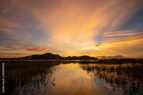 sunrise over the river