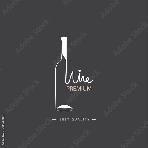 wine logo in bottle