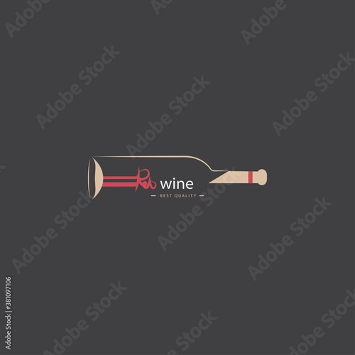 wine logo in bottle